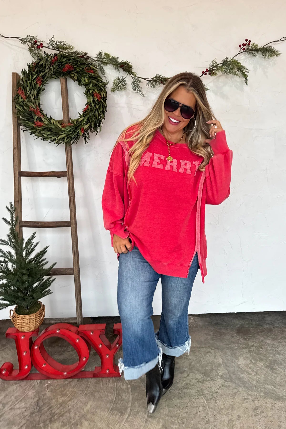 PREORDER- MERRY & HO HO HO CLASSIC CREW PULLOVER